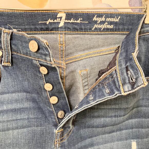 7 For All Mankind High Waist Josefina Jean Size 27 - Picture 4 of 9